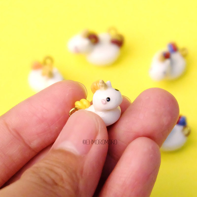 Cute Rubber Unicorn Charms