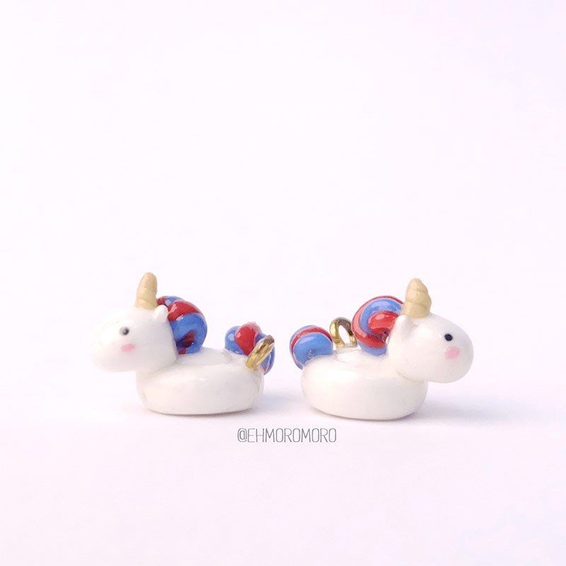 Cute Rubber Unicorn Charms